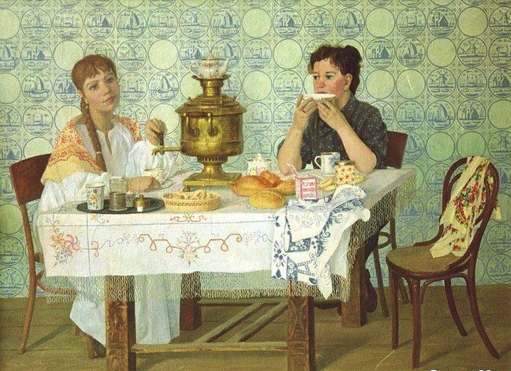 Русский разговор тема. Картина «чаепитие» (а.п. Ратушкина).